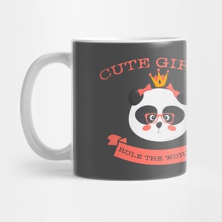 Cute girls rule the world Panda Mug